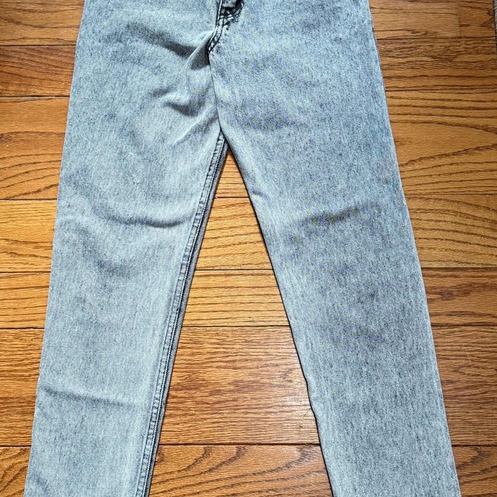 Women's Vintage Guess jeans by Georges Marciano denim grey acid wash 1980s